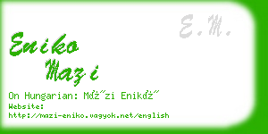 eniko mazi business card